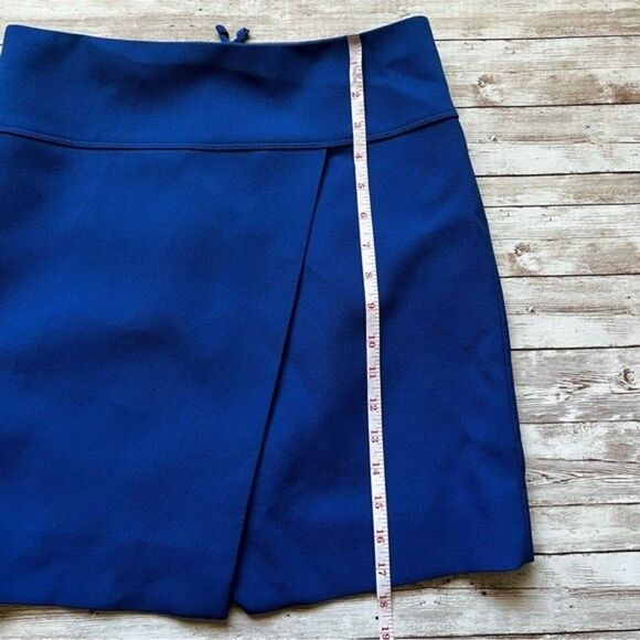 J. Crew Crossover Wrap Mini Skirt Blue Size 0 - Picture 11 of 11